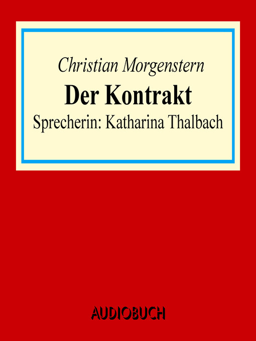Title details for Der Kontrakt (Ein Märchen von Mordax) by Christian Morgenstern - Available